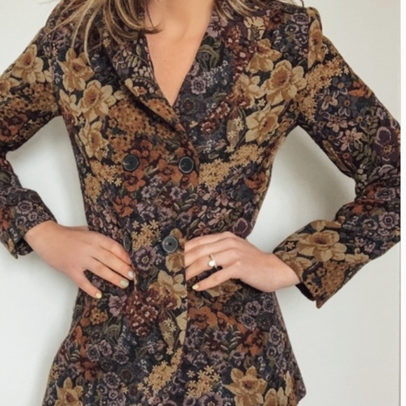 Sandro Paris Alma Floral Blazer Jacket Jacquard Xs - Picture 7 of 8